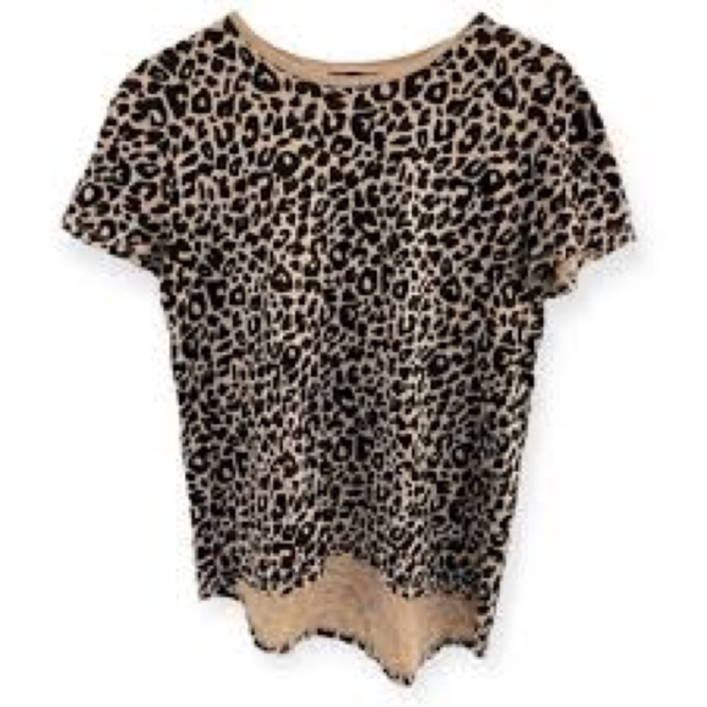 Zara Tan Animal Print Top
